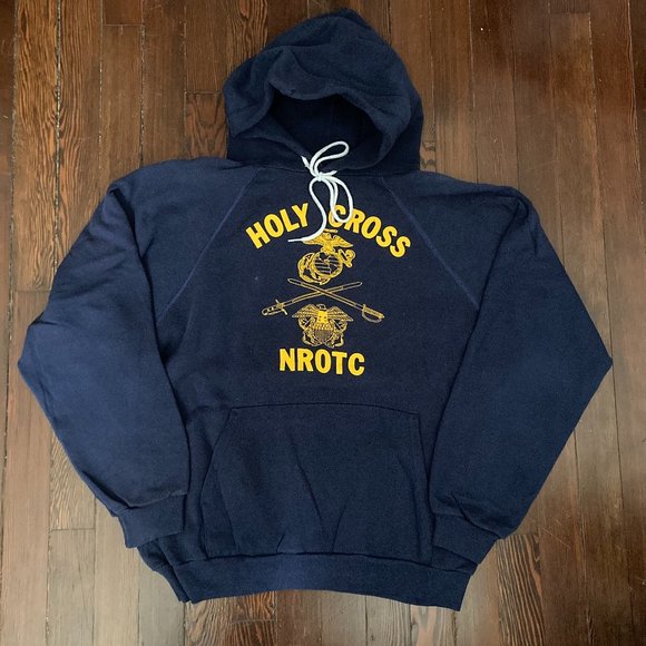 Vintage USMC raglan sweatshirt Holy Cross ROTC - Picture 1 of 7
